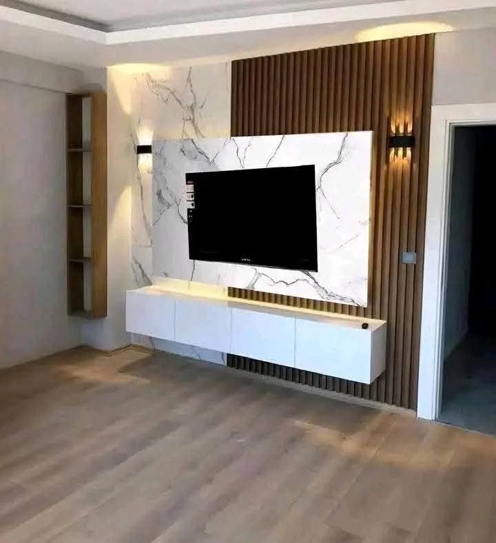 Marble TV wall feature